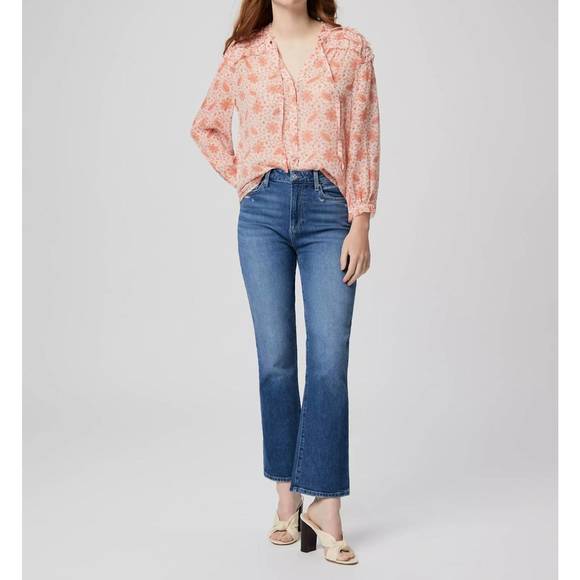 NEW PAIGE claudine hi-rise flare ankle jean in formation - Picture 5 of 5